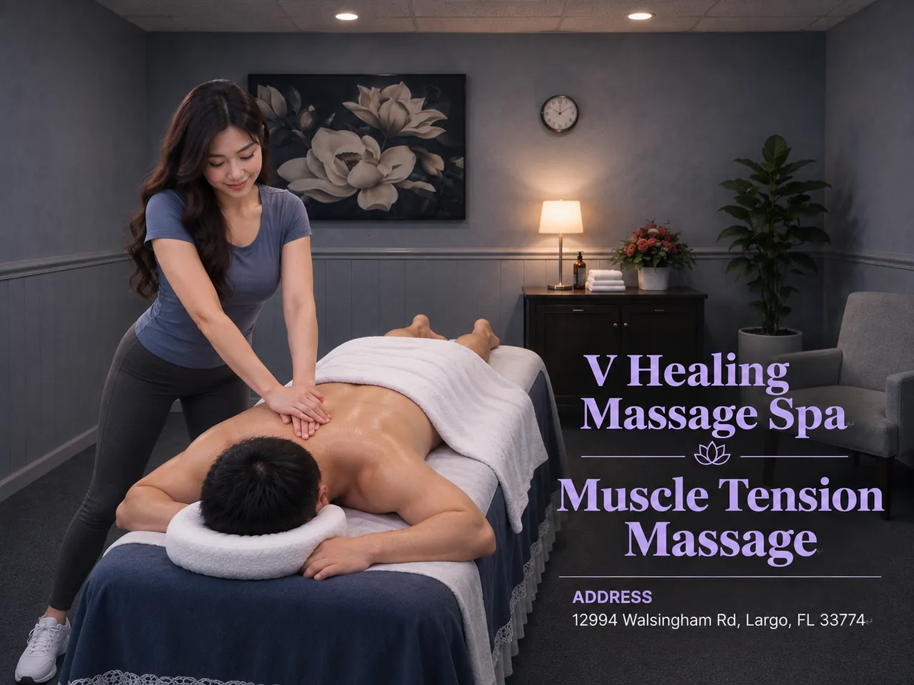 Muscle Tension Massage in Largo, FL at V Healing Massage Spa