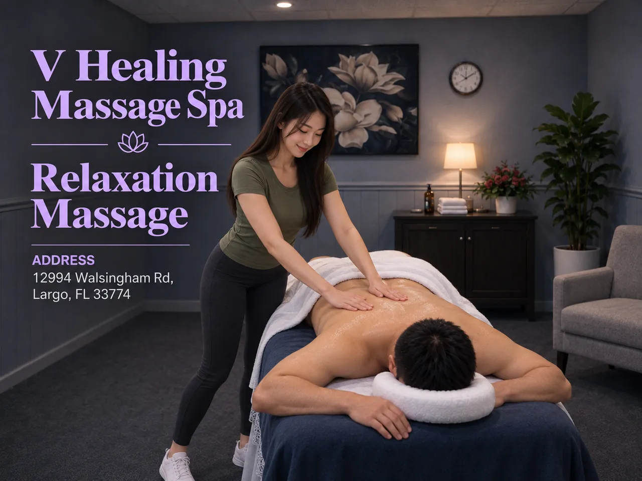 Relaxation Massage in Largo, FL at V Healing Massage Spa