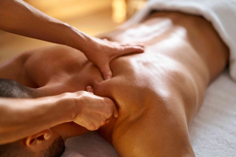 Deep tissue back massage