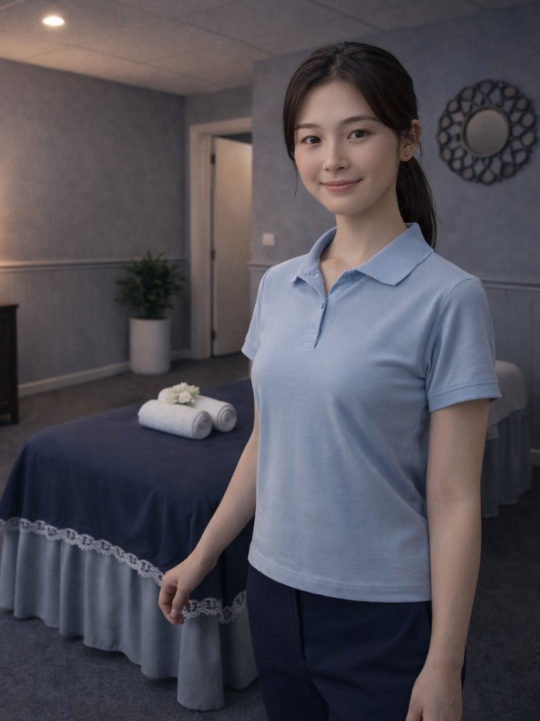 Professional friendly female massage therapist