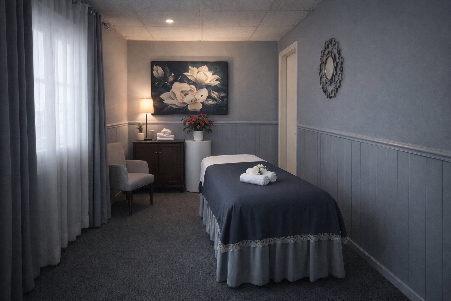 Body massage treatment room